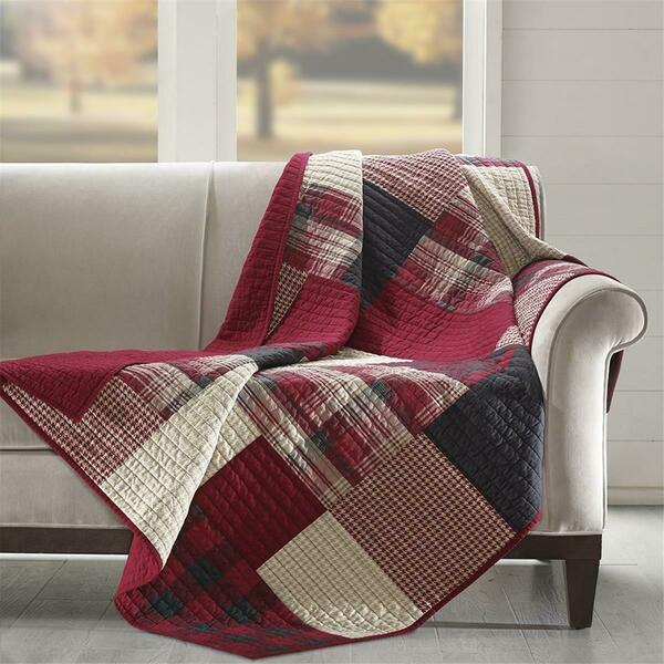 Woolrich Sunset Quilted Throw - Red WR50-1785